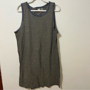 Roxy MIDI Summer Tank Grey and Yellow Striped Dress